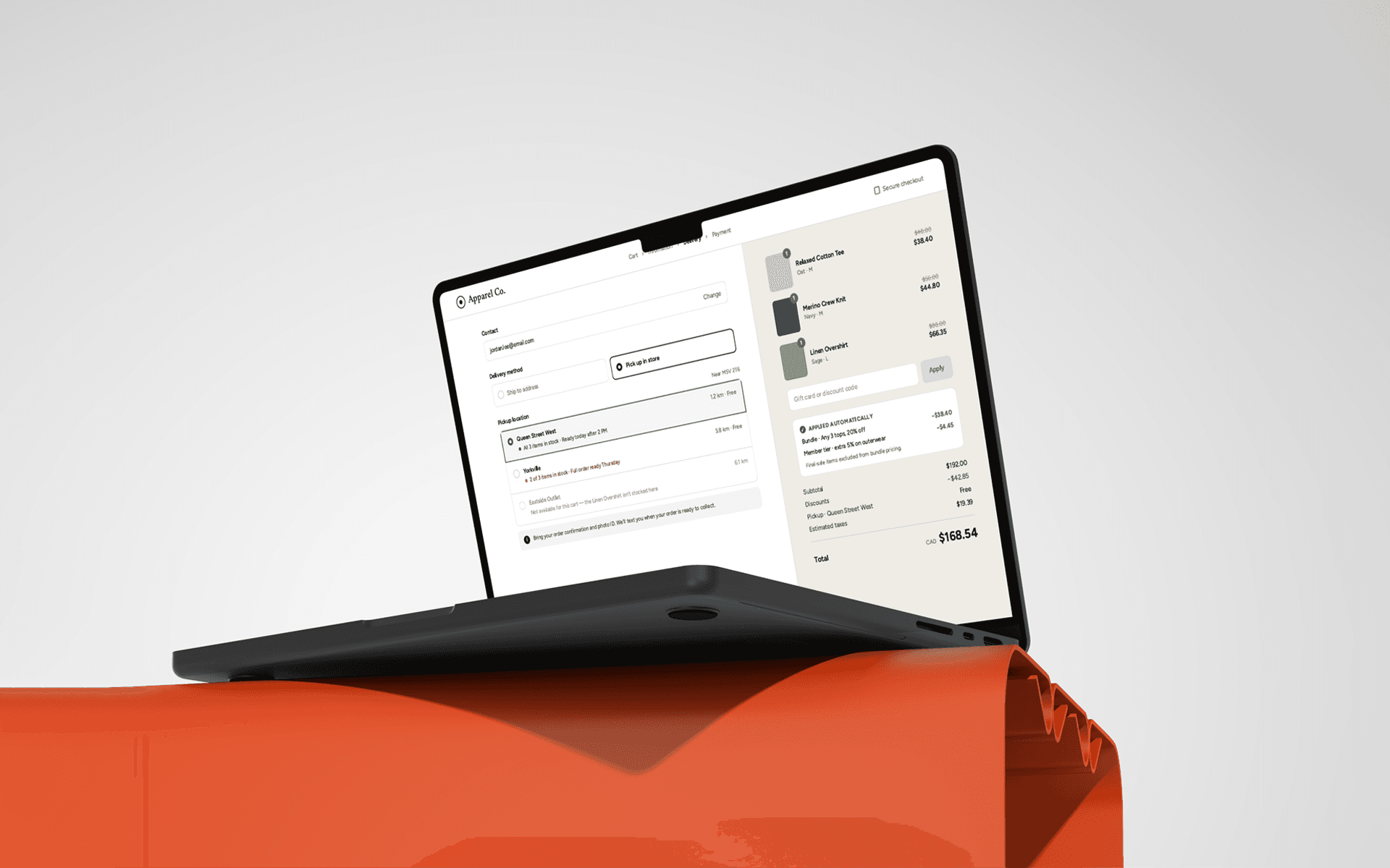 Custom Shopify Functions and Checkout UI Extension for apparel checkout