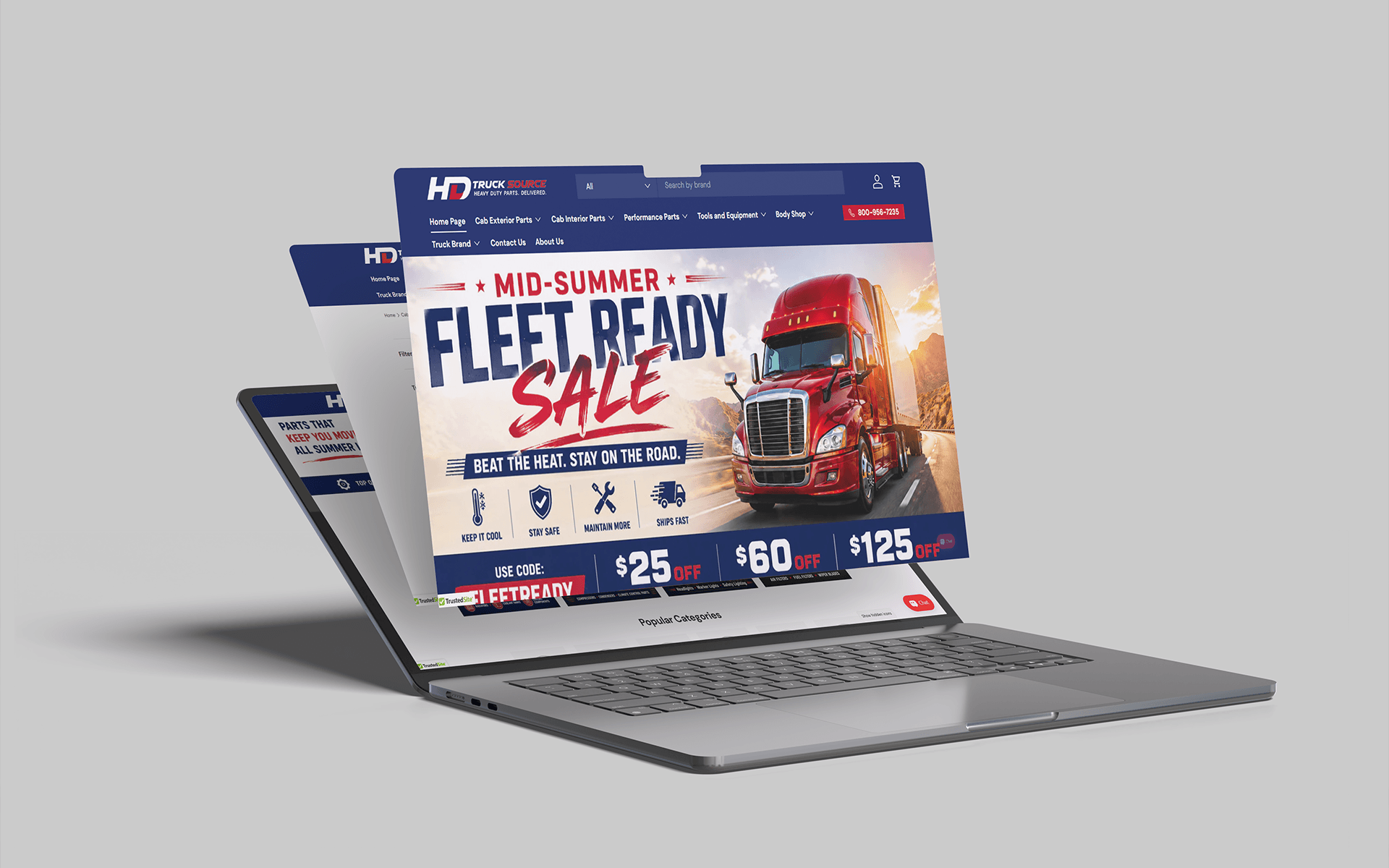 Custom Shopify store development for HD Truck Source